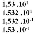 Exprimer 15,31958624 en notation scientifique en gardant 3 chiffres significatifs